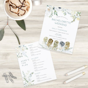 Girls Itinerary Bachelorette Einladung