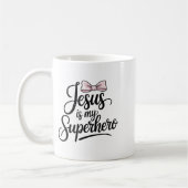 Girls Jesus Is My Superhero Christian Toddler Sist Kaffeetasse (Links)