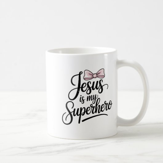 Girls Jesus Is My Superhero Christian Toddler Sist Kaffeetasse (Rechts)