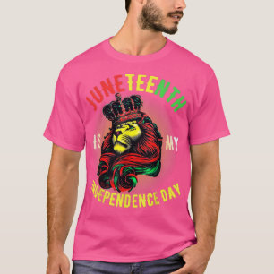 Girls Juneteente Queen Independence Day Lioness Bl T-Shirt