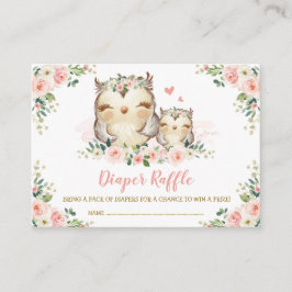 Girls Jungle Safari Wilde Tiere Windeln Raffel Begleitkarte