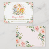 Girls Jungle Safari Wilde Tiere Windeln Raffel Begleitkarte (Vorne/Hinten)