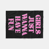 Girls Just W Have Fun Long Sleeve Fleecedecke (Vorderseite (Horizontal))