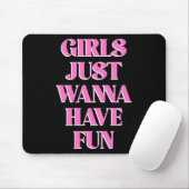 Girls Just W Have Fun Long Sleeve Mousepad (Mit Mouse)