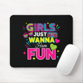 Girls Just W Have Fun Retro 70's 80's 90's Women P Mousepad (Mit Mouse)