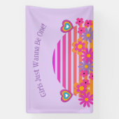 Girls Just Wanna Be One Birthday Banner (Vertikal)