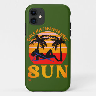 "GIRLS JUST WANNA HAT SUN" lustiges Urlaubsgeschen Case-Mate iPhone Hülle