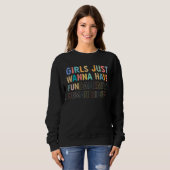 Girls Just Wanna Have Fundamental Human Rights wom Sweatshirt (Vorne ganz)