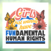 Girls Just Wanna Have Fundamental Rights Fensteraufkleber (Blatt 3)