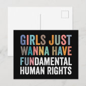 Girls Just Wanna Have Fundamental Rights Postkarte (Vorne/Hinten)
