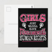 Girls Just Wanna Have Fundamental Rights Postkarte (Vorne/Hinten)