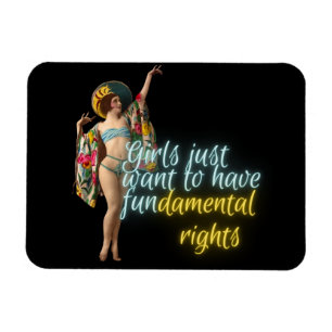 Girls Just Woll Grundrechte Campy Dancer Magnet