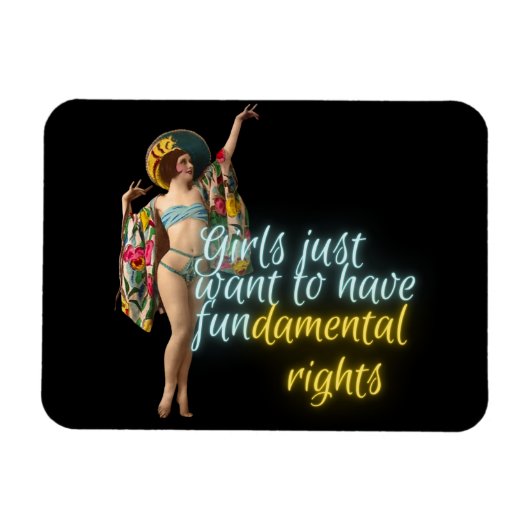 Girls Just Woll Grundrechte Campy Dancer Magnet (Horizontal)