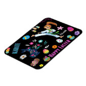 Girls Karate Happy Oaster Decorative Magnet (Linke Seite)