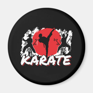 Girls Karate - Patriotic Japan Japanisches Thema Magnet