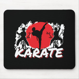Girls Karate - Patriotic Japan Japanisches Thema Mousepad