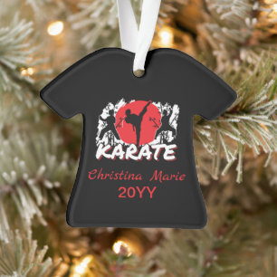 Girls Karate - Patriotic Japan Japanisches Thema O Ornament