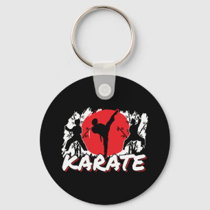 Girls Karate - Patriotic Japan Japanisches Thema Schlüsselanhänger
