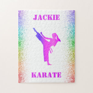 Girls Karate Rainbow Speckles Puzzle