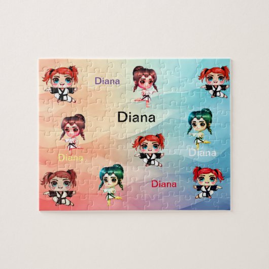 Girl's Karate und Kung fu Puzzle (Horizontal)