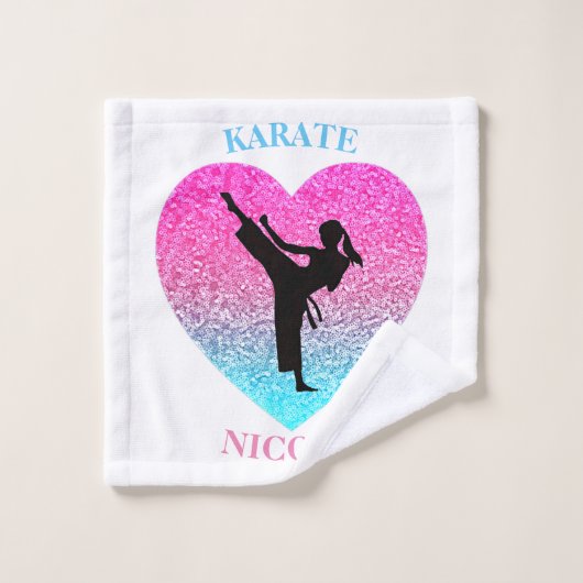Girls Karate Waschlappen (Waschlappen)