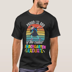 Girls Kindergarten Abschluss Proud Lil Bro Dabbin T-Shirt