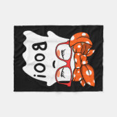 Girls Kleinkind Happy Halloween Geist mit Bandana Fleecedecke (Vorderseite (Horizontal))