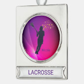 Girls Lacrosse Banner-Ornament Silber (Links)