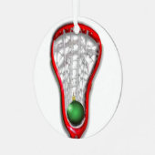 Girls Lacrosse Christmas Collectible Ornament Aus Metall (Vorderseite links)