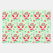 Girls Lacrosse Christmas Geschenkpapier Set (Vorderseite)