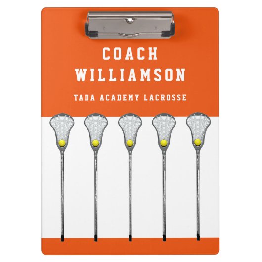 Girls Lacrosse Coach Klemmbrett (Vorderseite)