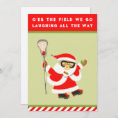 Girls Lacrosse Feiertagskarte (Vorne/Hinten)