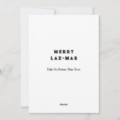 Girls Lacrosse Feiertagskarte (Rückseite)