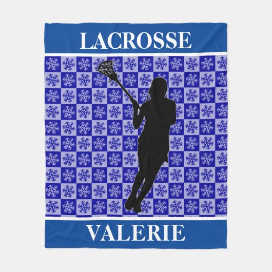 Girls Lacrosse Fleece Blanket (Vorderseite)