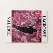 Girls Lacrosse Floating Rose Herz Puzzle (Horizontal)