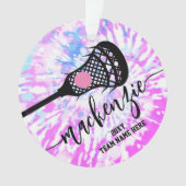 Girls Lacrosse Gefärbte Krawatte Rosa Ornament (Vorderseite)