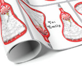 Girls Lacrosse Holiday Gift Geschenkpapier (Rolleneckpunkt)