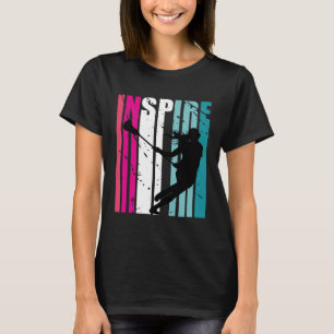 Girls Lacrosse Inspirier Coach Retro Sticks farben T-Shirt