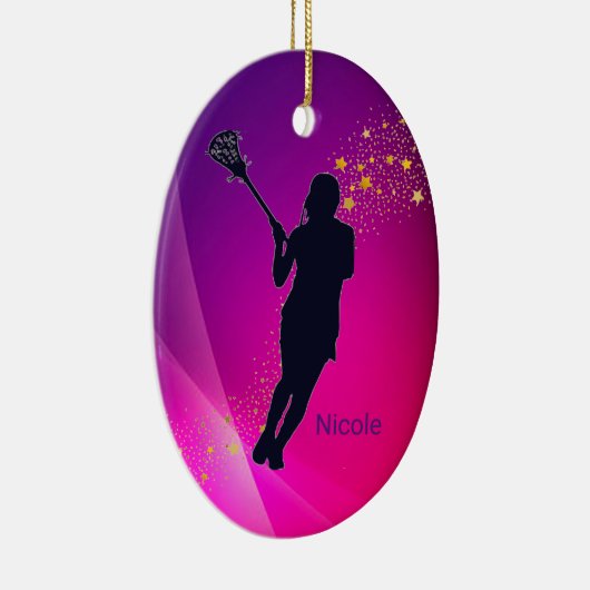 Girls Lacrosse Ornament (Rechts)