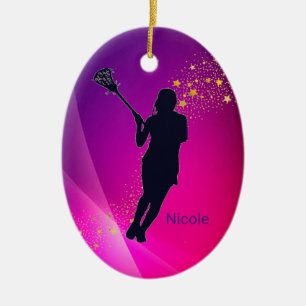 Girls Lacrosse Ornament