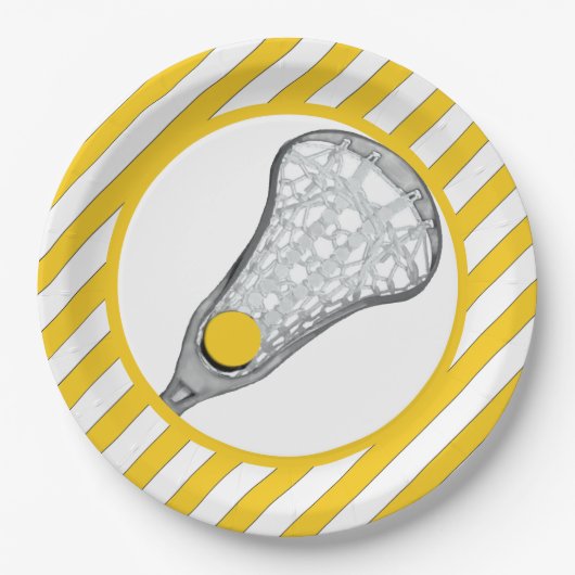 Girls Lacrosse Pappteller (Vorderseite)