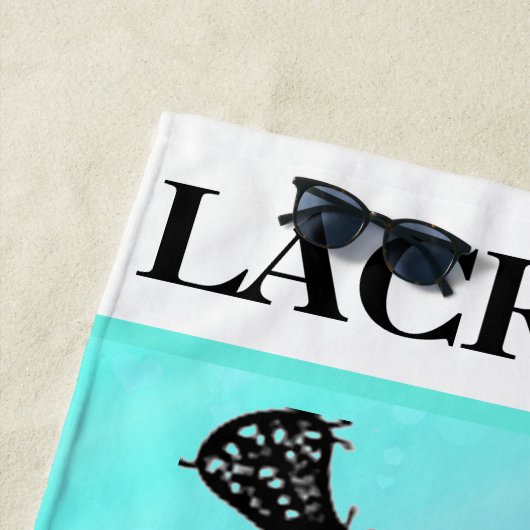 Girls Lacrosse Personalisiert Pastell Strandtuch (Beispiel)