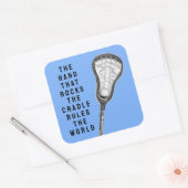 Girls Lacrosse Quote Quadratischer Aufkleber (Umschlag)