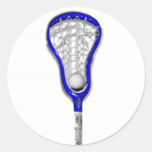 Girls Lacrosse Runder Aufkleber (Vorderseite)