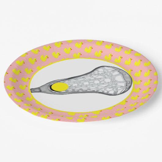 Girls Lacrosse Team Red Pappteller (Schrägansicht)