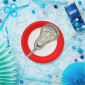 Girls Lacrosse Team Red Pappteller (Party)