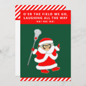 Girls Lacrosse Weihnachtskarten Feiertagskarte (Vorne/Hinten)