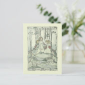 Girls & Lambs von Jessie Marion King Postkarte (Stehend Vorderseite)