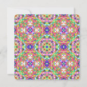 Girls lebendiger Sommer Grün Lila Geburtstag Einladung (Rückseite)