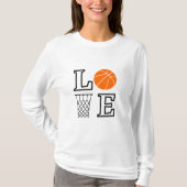 Girls LIEBE Basketball, Basketball Spielgeschenk T-Shirt (Vorderseite)